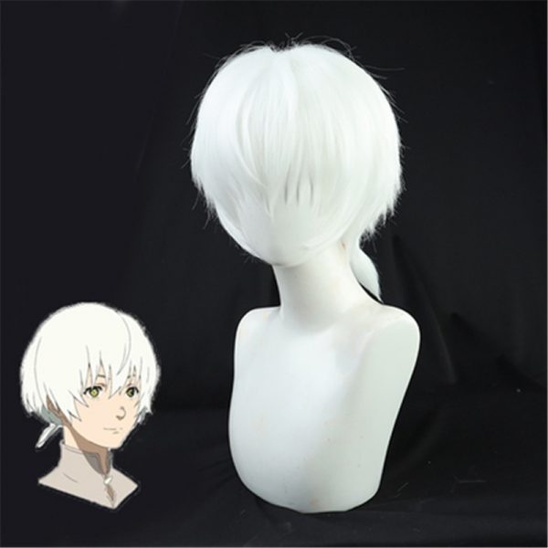 Anime To Your Eternity Fushi Cosplay Wig Short White Ponytail Wig Heat Resistant Synthetic Wigs - To Your Eternity Merch