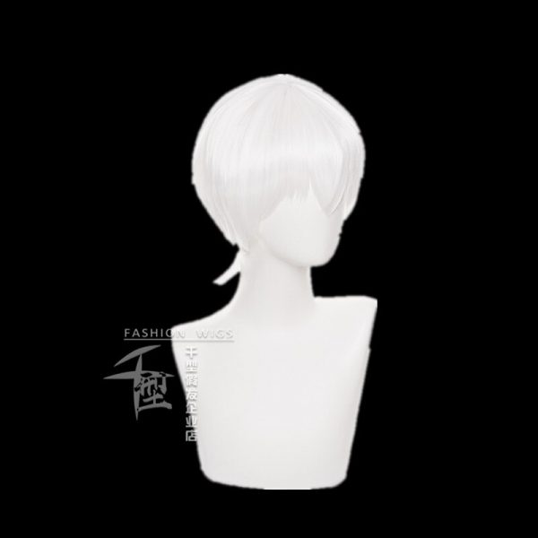 To Your Eternity Eternity Fushi White Short Cosplay Wig with Mini Ponytail Hair Peluca Anime Role 2 - To Your Eternity Merch