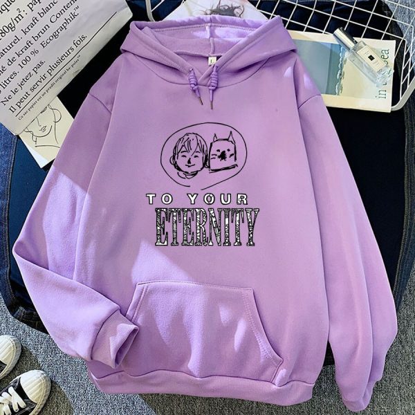 Anime To Your Eternity Hoodie Aesthetic Winter Clothes Women Sweatshirt Pullovers Manga Fushi and Joan Hoodies 4 - To Your Eternity Merch