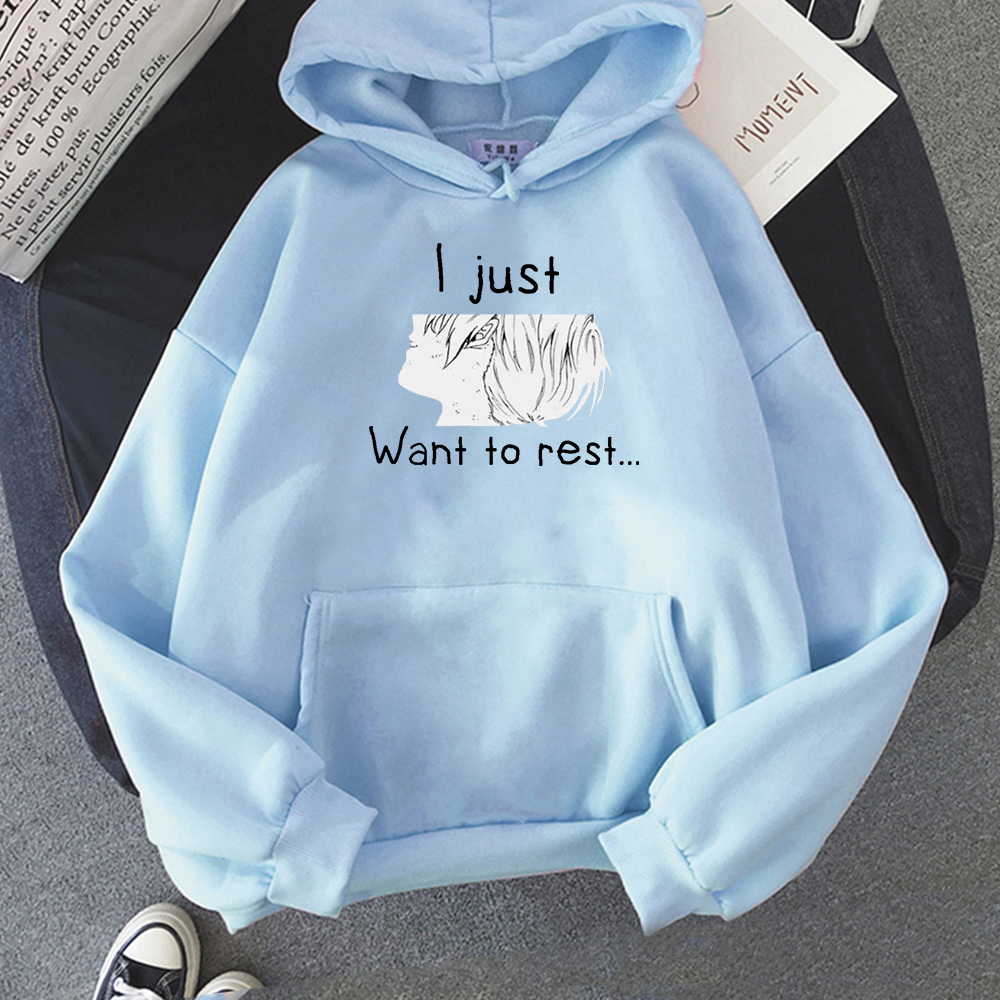 To Your Eternity Hoodies - I Just Want To Rest Fushi Graphic Streetwear Hoodie
