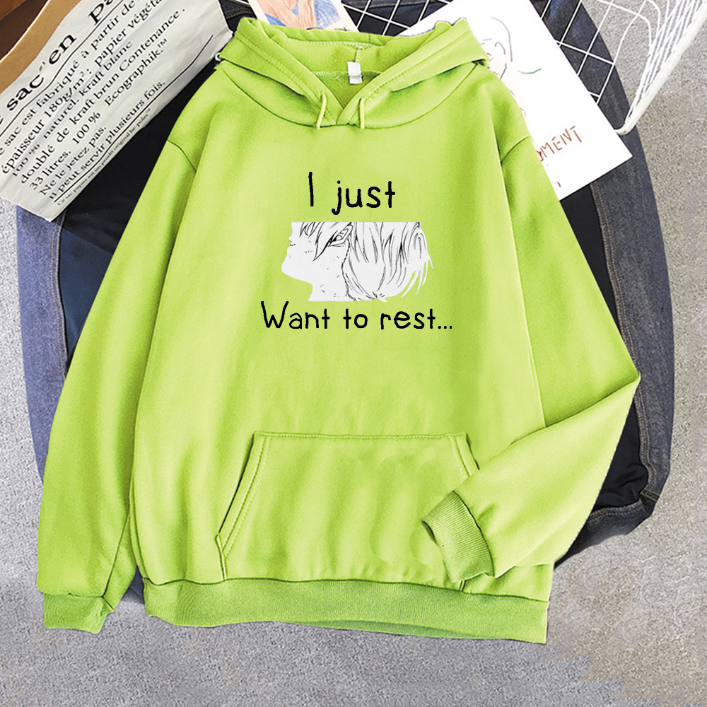 To Your Eternity Hoodies - I Just Want To Rest Fushi Graphic Streetwear Hoodie